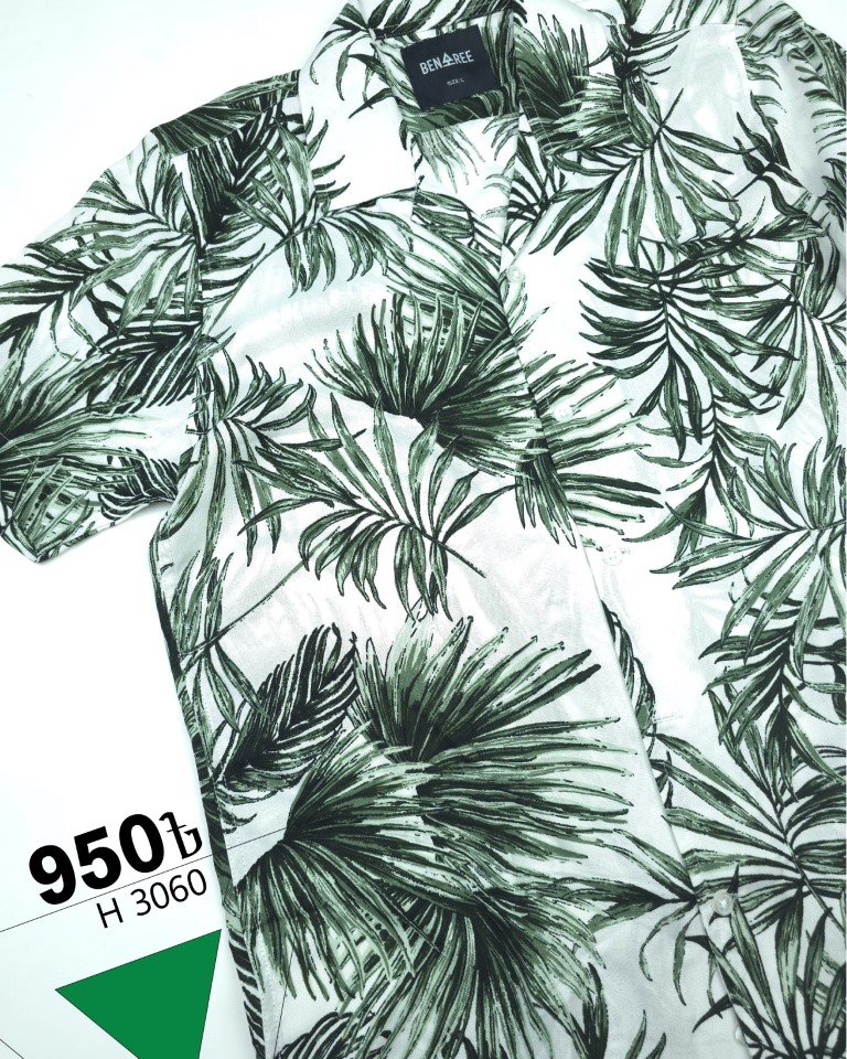 Cuban Collar Half Sleeve Shirt- 23H 3060