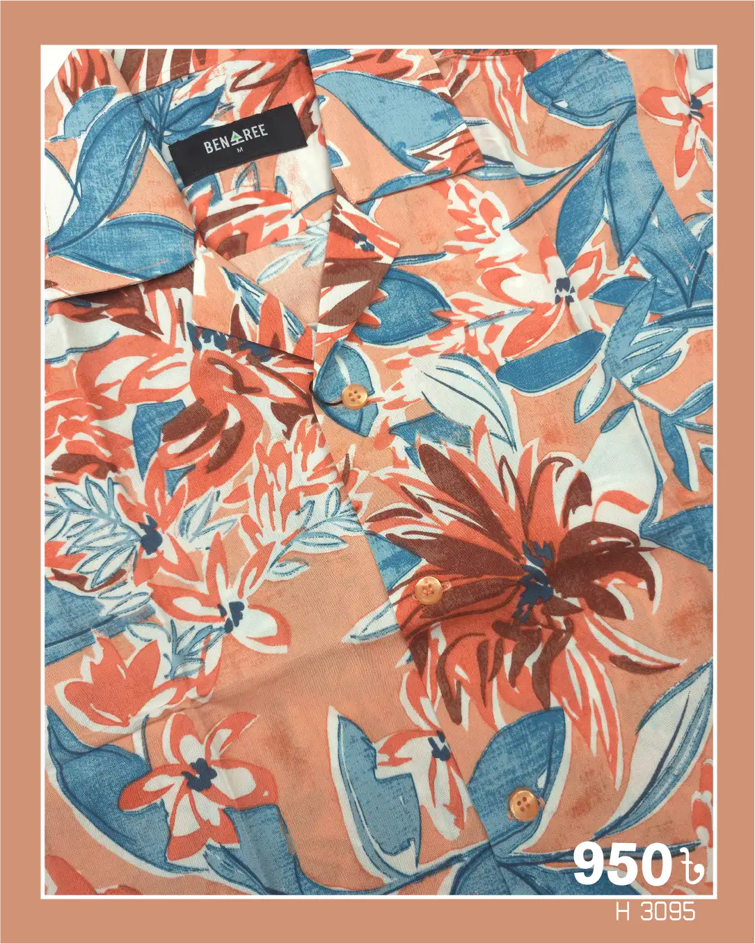 Cuban Collar Half Sleeve Shirt- 23H 3095