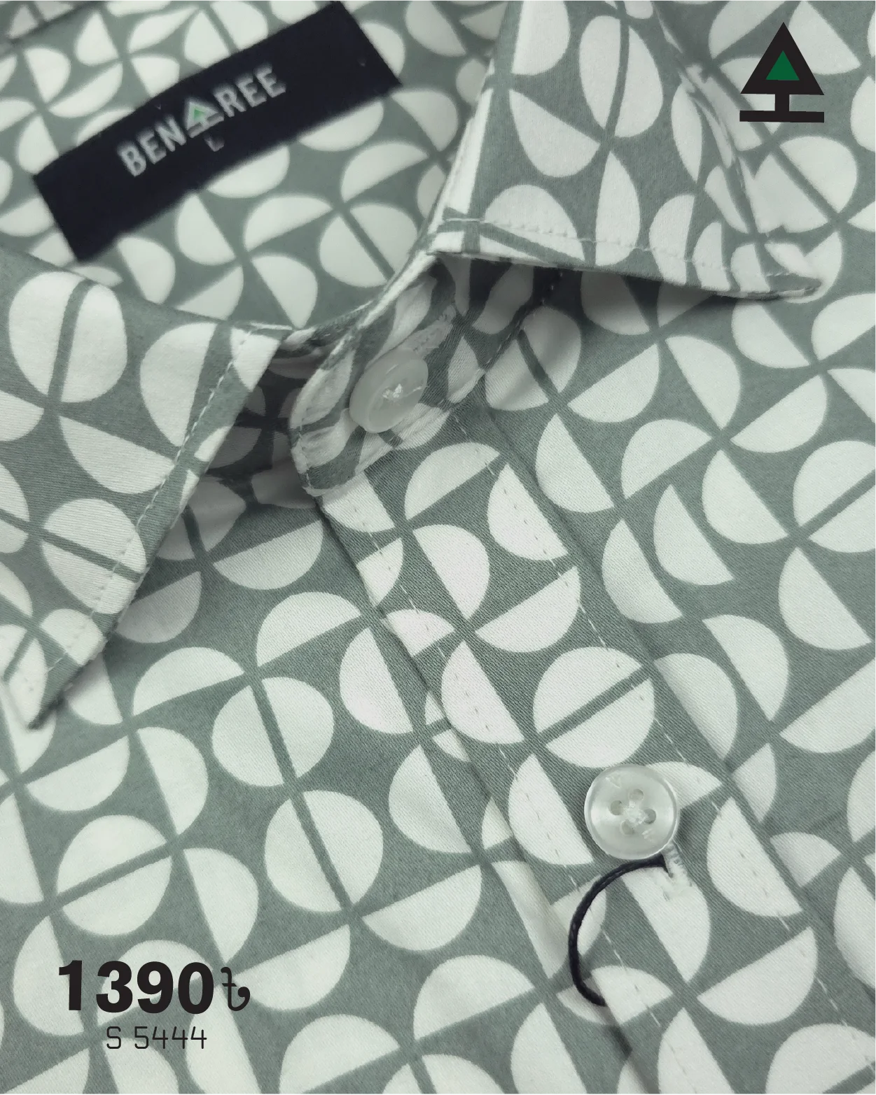 Sage Green & White  - 23S 5444