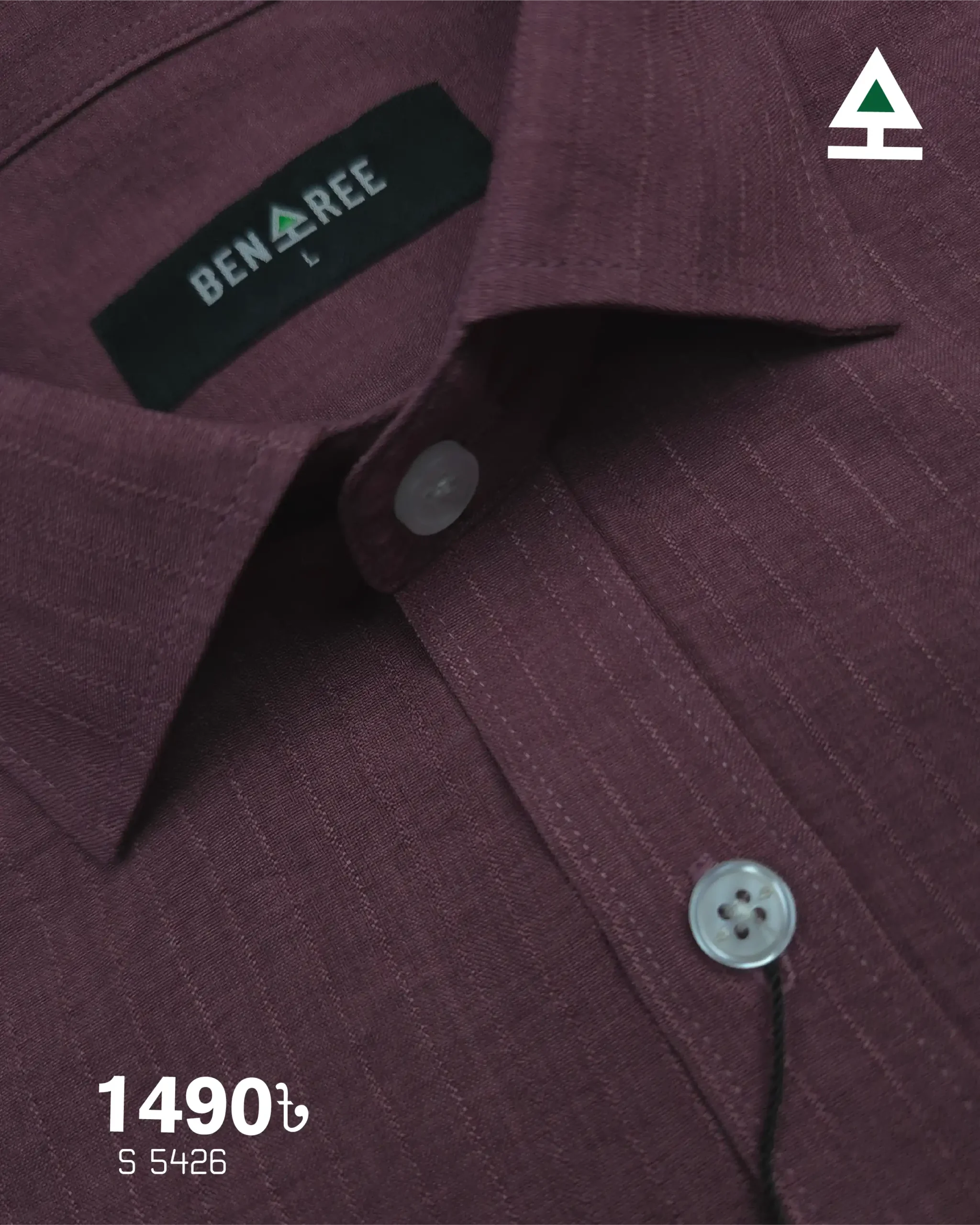 Textured Stripe Cotton Casual Shirt - 23S 5426