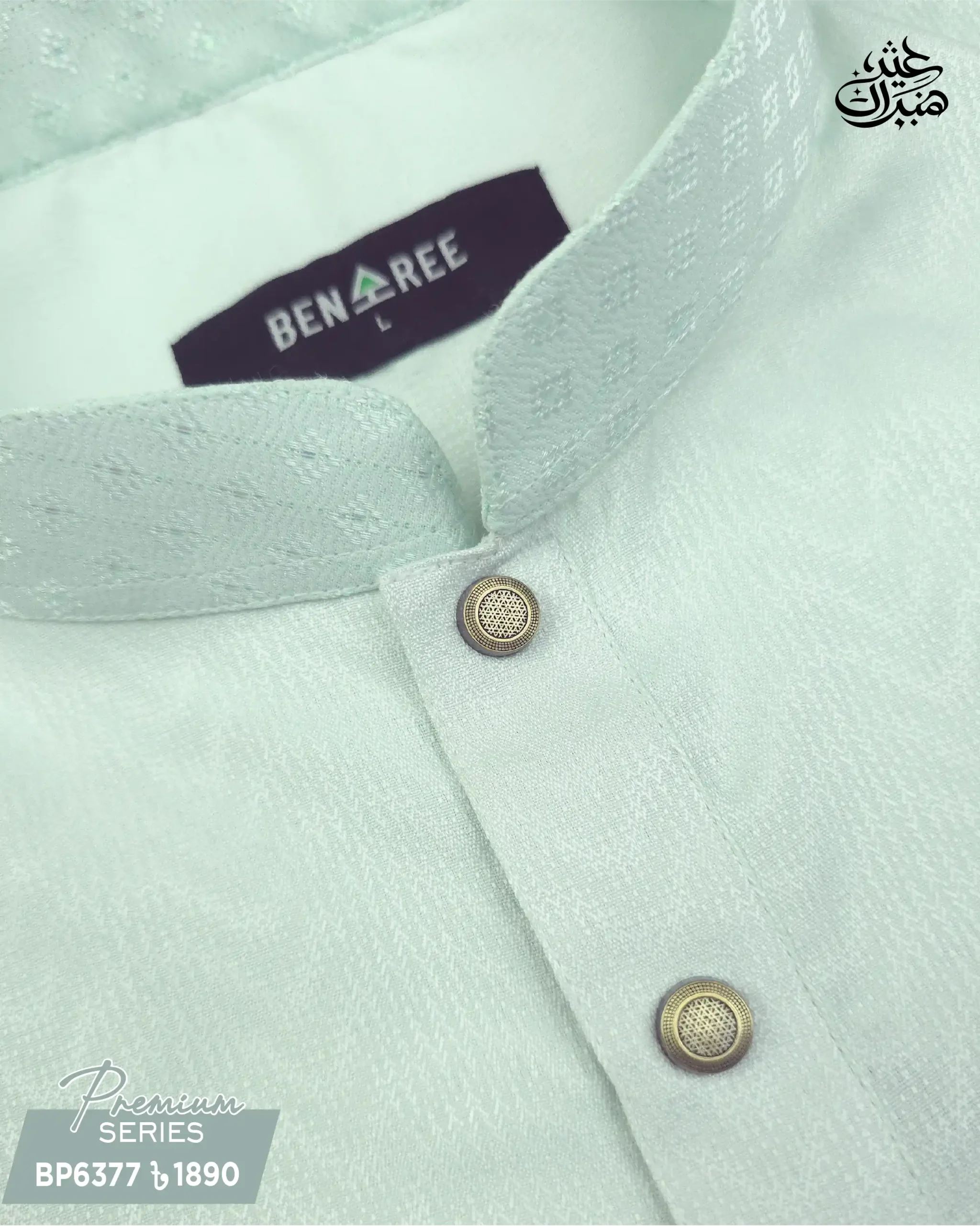 Pastle Green Panjabi - P 6377